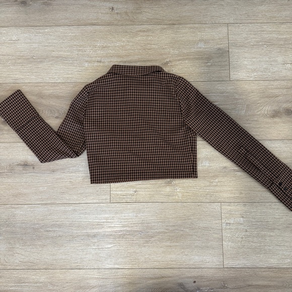 ZARA Houndstooth Top Medium - Picture 4 of 4
